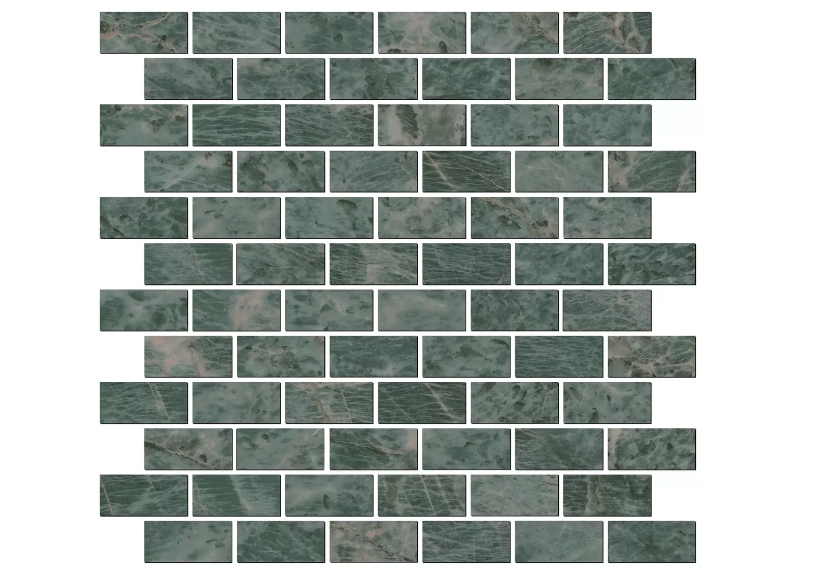 Декор Эвора мозаичный зеленый глянцевый 32x30x0,9. Фото 1 из 1