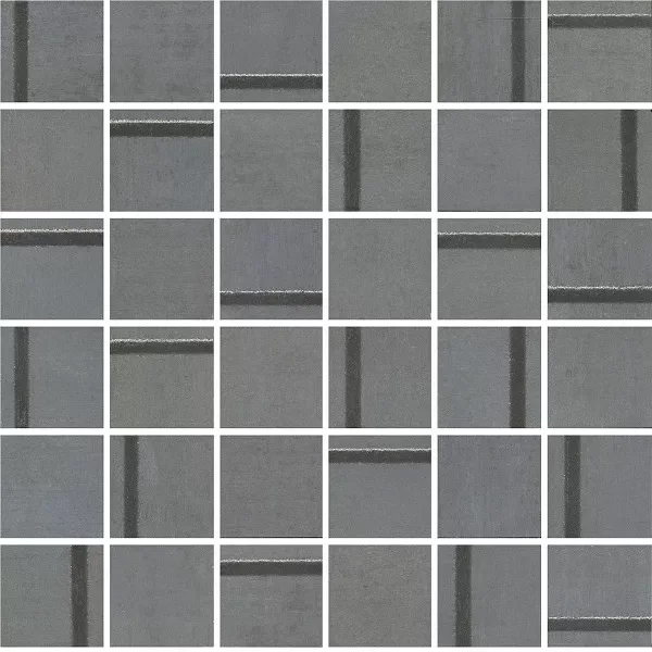 Декор Гварди 1 мозаичный синий матовый обрезной 30x30x0,9 из 36 частей 4,8х4,8 MM13131