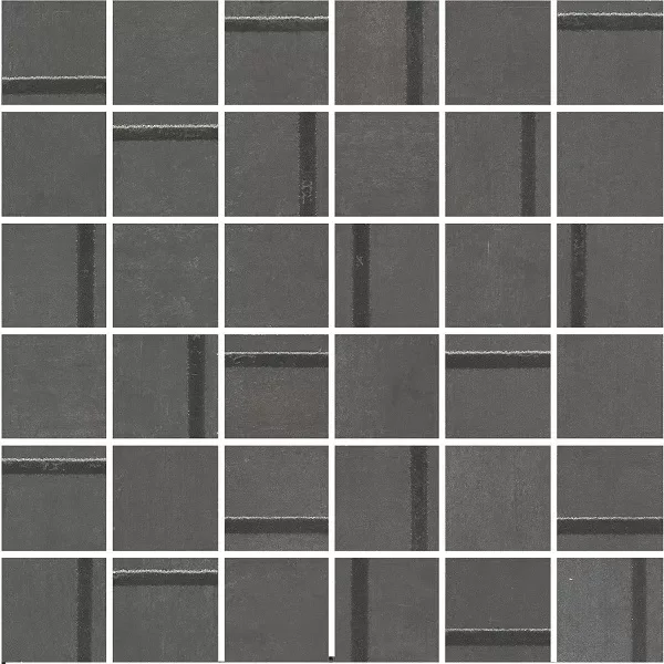 Декор Гварди 1 мозаичный антрацит матовый обрезной 30x30x0,9 из 36 частей 4,8х4,8. Фото 1 из 1