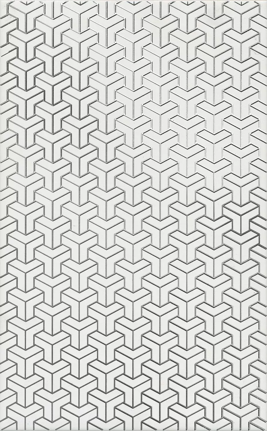 Декор Ломбардиа белый матовый 25x40x0,8