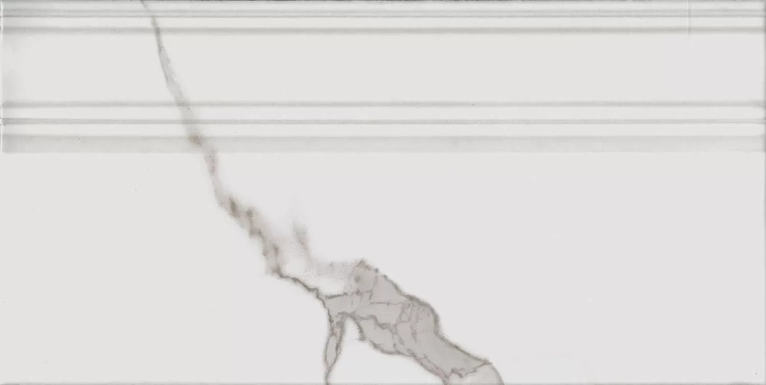 Плинтус Монте Тиберио белый глянцевый обрезной 20x40x1,6. Фото 1 из 1