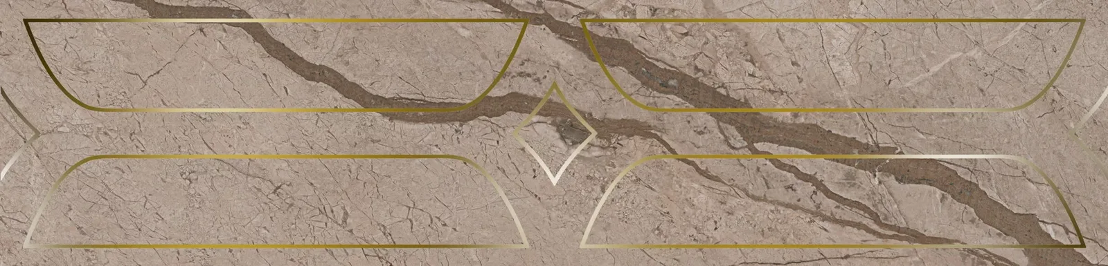 Бордюр Ифран бежевый светлый глянцевый обрезной 60x14,5x0,9. Фото 1 из 1