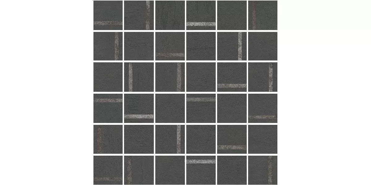 Декор Гварди 2 мозаичный антрацит матовый обрезной 30x30x0,9. Фото 1 из 1