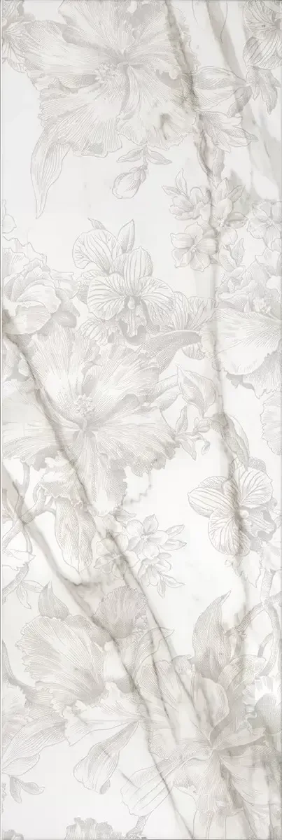 Декор Прадо цветы глянцевый обрезной 40x120x1. Фото 1 из 1