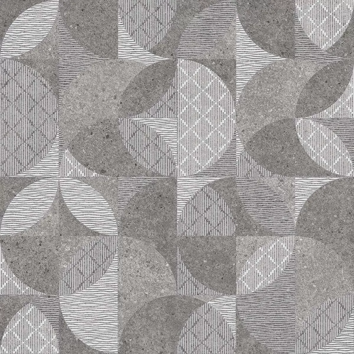 Фондамента серый декорированный обрезной 60x60x0,9. Фото 1 из 1