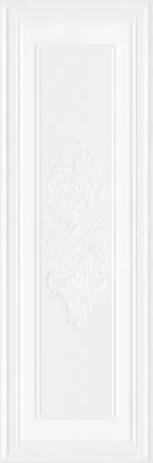 Декор Монфорте белый панель матовый обрезной 40x120x1