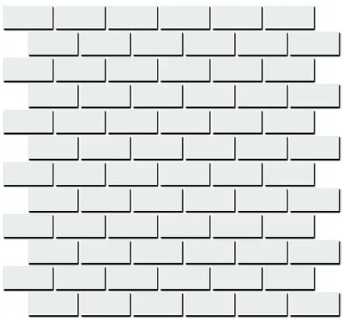 Декор Турнон белый мозаичный матовый 32x30x0,9