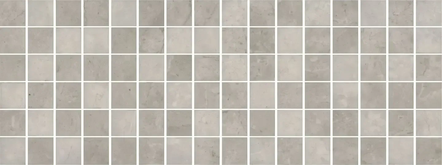 Декор Монсанту мозаичный серый светлый глянцевый 15x40x0,69