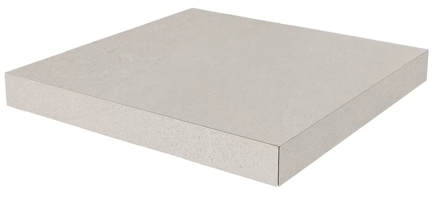 Ступень угловая клееная Про Матрикс белый 33x33x0,9. Фото 1 из 1