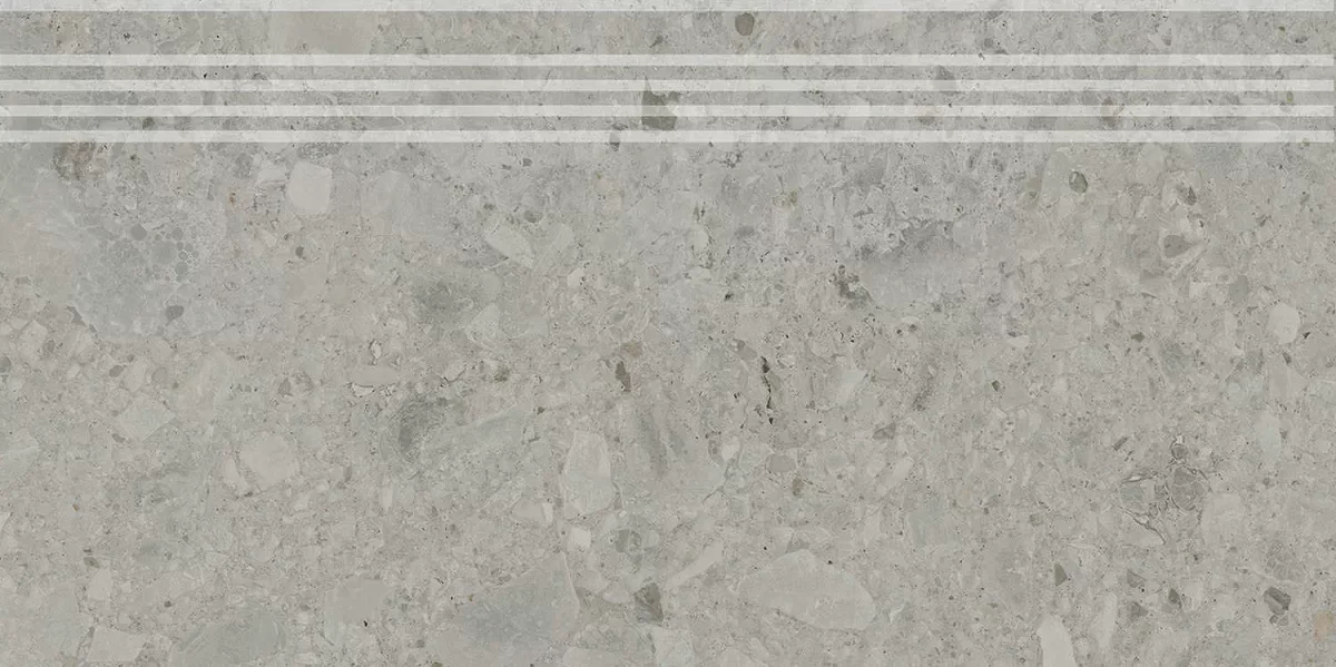Ступень Чеппо ди Гре серый матовый обрезной 30x60x0,9. Фото 1 из 1
