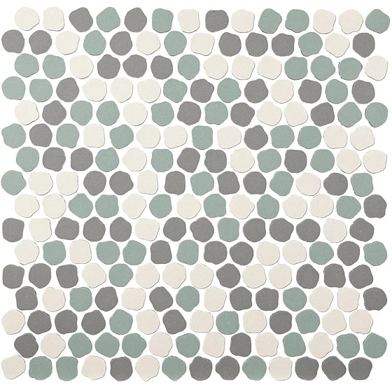 Мозаика /Керамогранит/ DECORATORI BASSANESI BONBON Mix D: White / Aquamarine / Ardesia BONBONMIXD