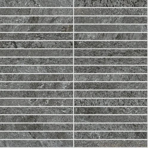 Мозаика /Керамогранит/ ITALON / ИТАЛОН MAGMA Graphite Mosaico Strip 610110001366