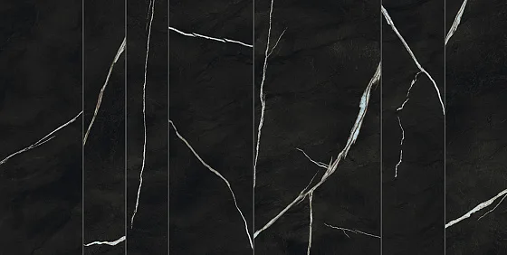 Декоративные элементы /Керамогранит/ ATLAS CONCORDE MARVEL MERAVIGLIA Black Origin Grid Velvet APV9