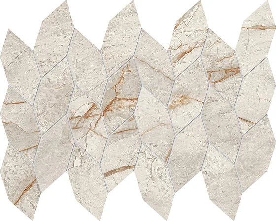 Мозаика /Керамогранит/ ATLAS CONCORDE MARVEL DIVA White Everest Mosaico Twist Lappato AYD9