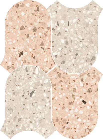 Мозаика /Керамогранит/ 41zero42 CHICCO Mosaic Onda Rosa/Greige 4101286