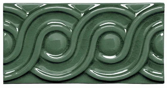 Бордюры ADEX MODERNISTA Relieve Clasico C/C Verde Oscuro ADMO4081