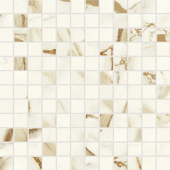 Мозаика /Керамогранит/ ATLAS CONCORDE MARVEL SHINE Calacatta Imperiale Mosaico Polished A426