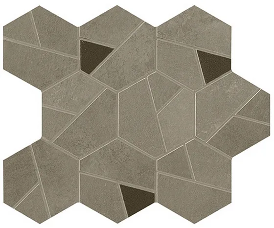 Мозаика /Керамогранит/ ATLAS CONCORDE BOOST PRO Taupe Mosaico Hex Coffee A0QP