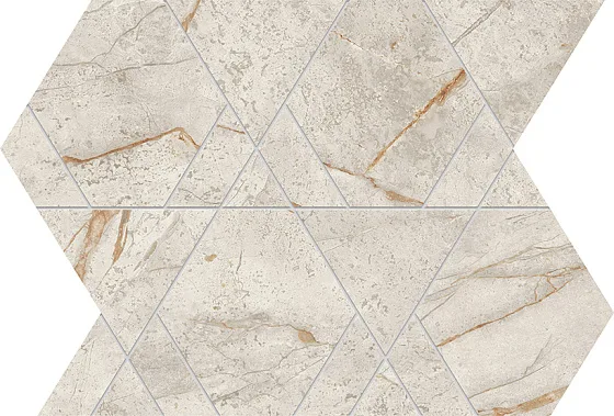 Мозаика /Керамогранит/ ATLAS CONCORDE MARVEL DIVA White Everest Mosaico Triangle Lappato AYLW