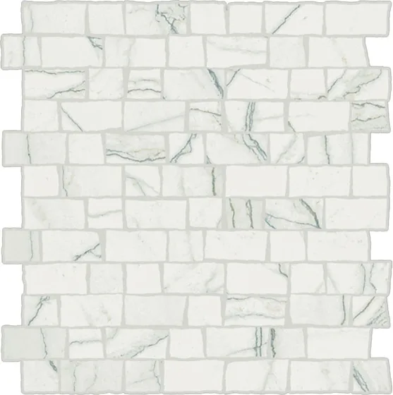 Мозаика /Керамогранит/ ITALON / ИТАЛОН CHARME ADVANCE Platinum White Mosaico Raw Патинированный 620110000143