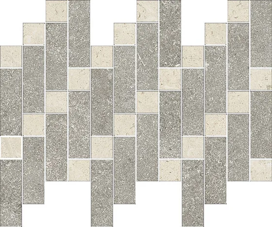Мозаика /Керамогранит/ ITALON / ИТАЛОН AURA Stone Grey Mosaico Heritage / Стоун Грэй Мозаика Хэритэйдж 620110000260