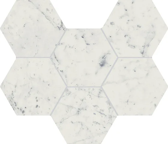 Мозаика /Керамогранит/ ITALON / ИТАЛОН CHARME EXTRA Carrara Mosaico Hexagon Патинированный. Фото 1 из 1