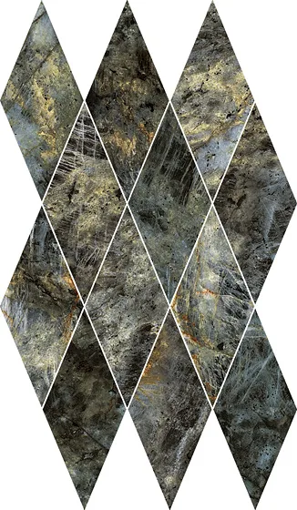 Мозаика /Керамогранит/ ITALON / ИТАЛОН STELLARIS Madagascar Dark Mosaico Diamond Люкс 620110000210