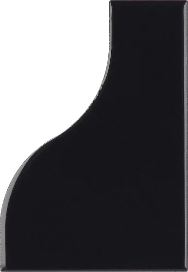 Керамическая плитка для стен EQUIPE CURVE Black Gloss АКЦИЯ 28849