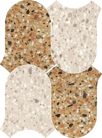 Мозаика /Керамогранит/ 41zero42 CHICCO Mosaic Onda Senape/Greige 4101287