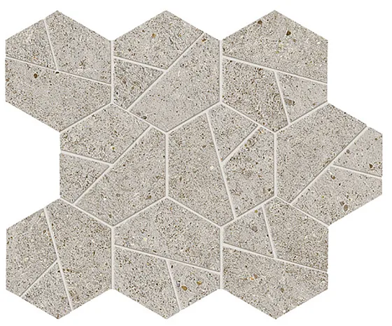 Мозаика /Керамогранит/ ATLAS CONCORDE BOOST STONE Pearl Mosaico Hex A7CY