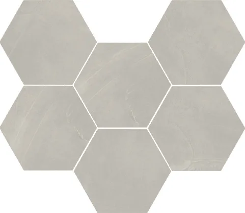 Мозаика /Керамогранит/ ITALON / ИТАЛОН CONTINUUM Silver Mosaico Hexagon Натуральный 620110000188