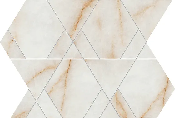Мозаика /Керамогранит/ ATLAS CONCORDE MARVEL DIVA Ice Crystal Mosaico Triangle Lappato AYLT