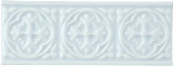 Бордюры ADEX STUDIO Бордюр Relieve Palm Beach Ice Blue ADST4082