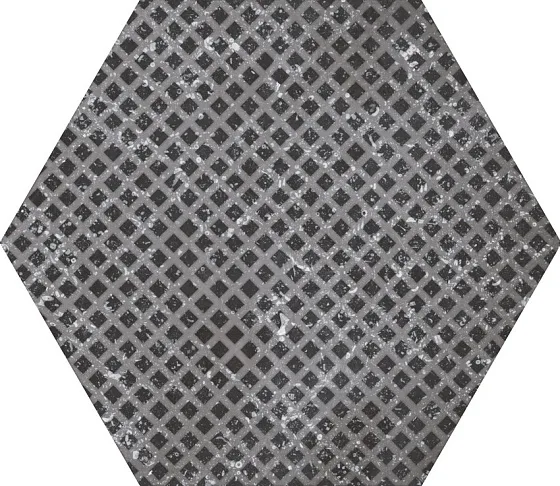 Керамогранит EQUIPE CORALSTONE Hexagon Melange Black (6 вариантов паттерна) 23579