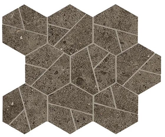 Мозаика /Керамогранит/ ATLAS CONCORDE BOOST STONE Tobacco Mosaico Hex A7C1