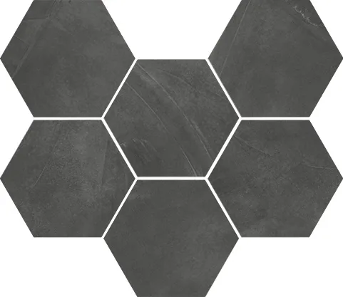Мозаика /Керамогранит/ ITALON / ИТАЛОН CONTINUUM Petrol Mosaico Hexagon Натуральный 620110000190