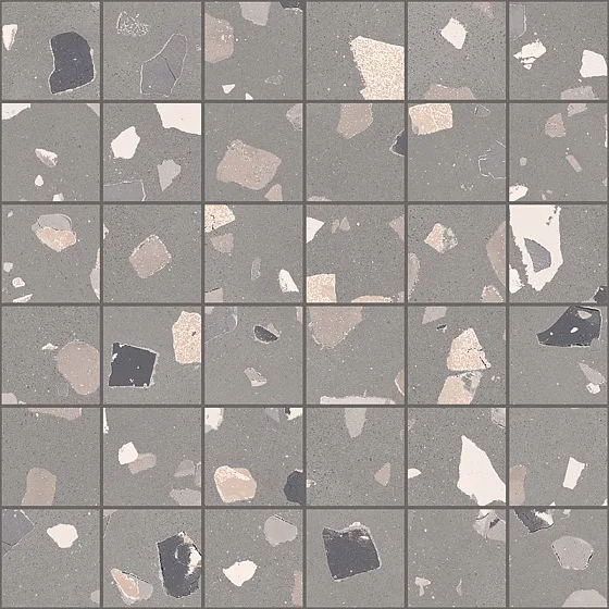 Мозаика /Керамогранит/ SANT'AGOSTINO DECONCRETE Mosaico De-Medium Grey CSAMDMGR30
