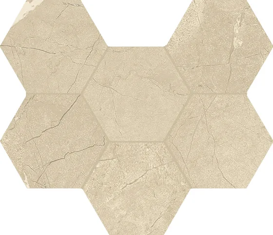 Мозаика /Керамогранит/ ITALON / ИТАЛОН CHARME EXTRA Arcadia Mosaico Hexagon Патинированный. Фото 1 из 1