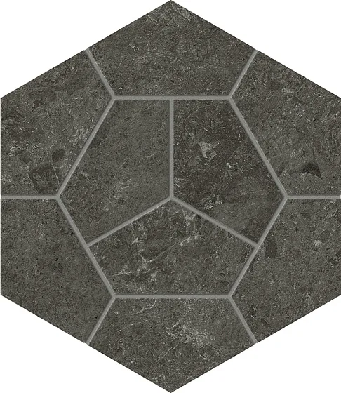 Мозаика /Керамогранит/ ATLAS CONCORDE NYRA Charcoal Favus Matte HCYP