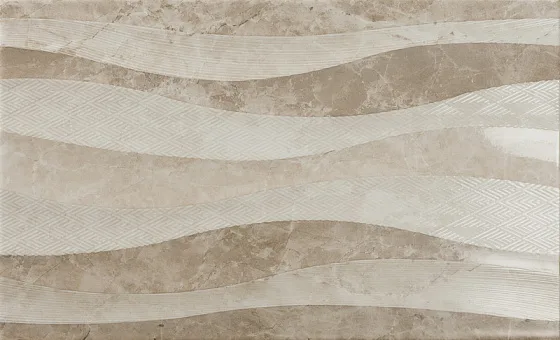 Керамическая плитка для стен ECOCERAMIC ELEGANZA Waves Taupe EC_ELG_WV_TP