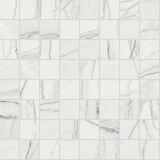 Мозаика /Керамогранит/ ITALON / ИТАЛОН CHARME ADVANCE Platinum White Mosaico Люкс 610110000761