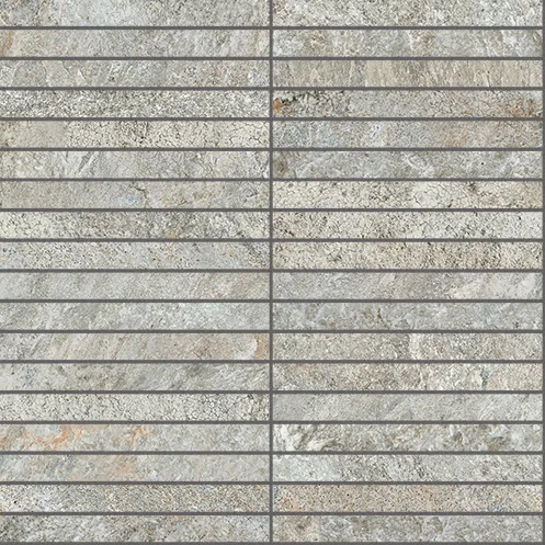 Мозаика /Керамогранит/ ITALON / ИТАЛОН MAGMA Silver Mosaico Strip 610110001364