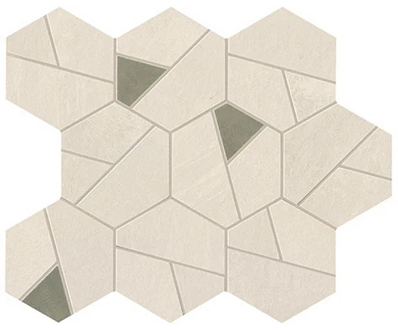 Мозаика /Керамогранит/ ATLAS CONCORDE BOOST PRO Ivory Mosaico Hex Olive A0QN