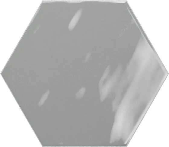 Керамическая плитка для стен CERAMICA RIBESALBES GEOMETRY Hex Grey Glossy PT03138