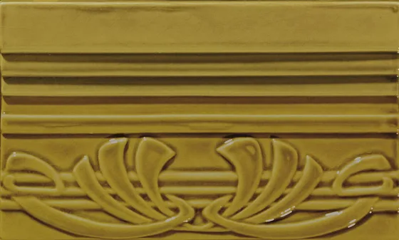 Бордюры CERAMICHE GRAZIA EPOQUE Terminale Deco Mustard Craquele TED8
