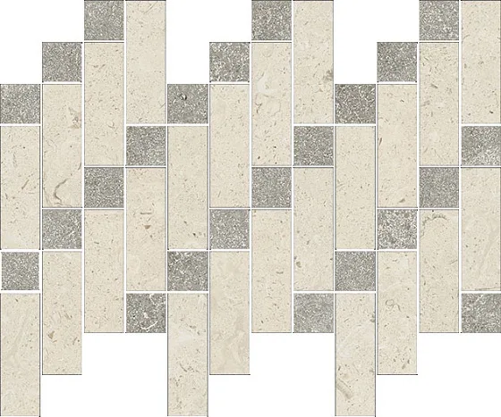 Мозаика /Керамогранит/ ITALON / ИТАЛОН AURA Stone White Mosaico Heritage / Стоун Уайт Мозаика Хэритэйдж 620110000259