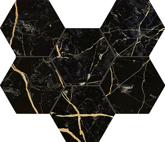 Мозаика /Керамогранит/ ITALON / ИТАЛОН CHARME EXTRA Laurent Mosaico Hexagon Патинированный. Фото 1 из 1