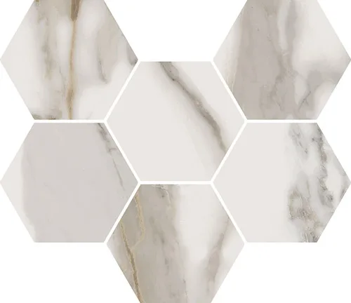 Мозаика /Керамогранит/ ITALON / ИТАЛОН CHARME EVO Onyx Mosaico Hexagon 620110000047
