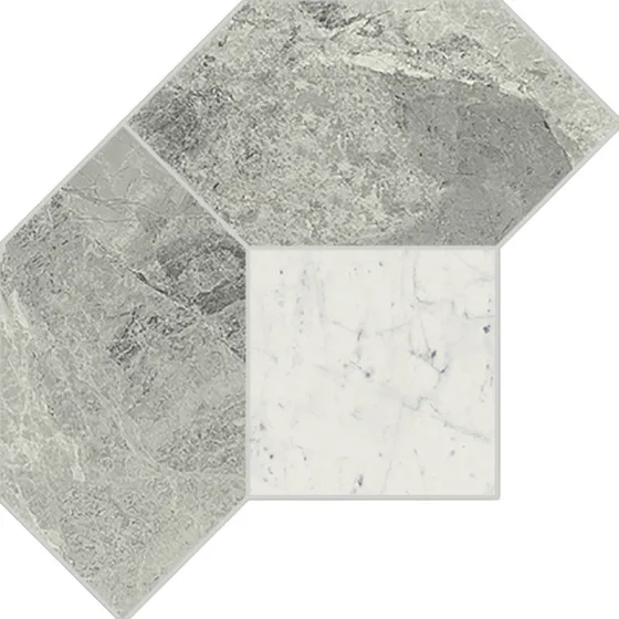 Мозаика /Керамогранит/ ITALON / ИТАЛОН CHARME EXTRA Silver Mosaico Polygon Люкс. Фото 1 из 1