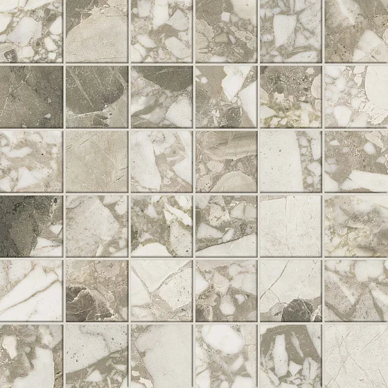 Мозаика /Керамогранит/ ATLAS CONCORDE RUSSIA FORTE DEI MARMI / ФОРТЕ ДЕЙ МАРМИ Ceppo Apuano Cream Mosaic Лаппатированная 610110001058